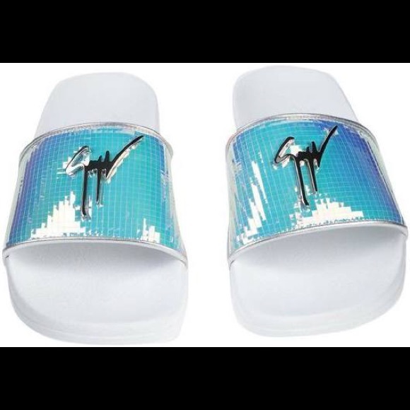 giuseppe zanotti BNIB iridescent logo slides - Picture 8 of 11